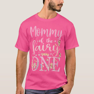 Camiseta Mommy Of The Fairy One Mom 1St Birthday Party Fami