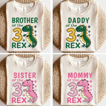 Mommy of the Three-Rex Matching Dinosaur Birthday