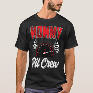 Camiseta Mommy Pit Crew Race Car Birday Party Carreras Fami