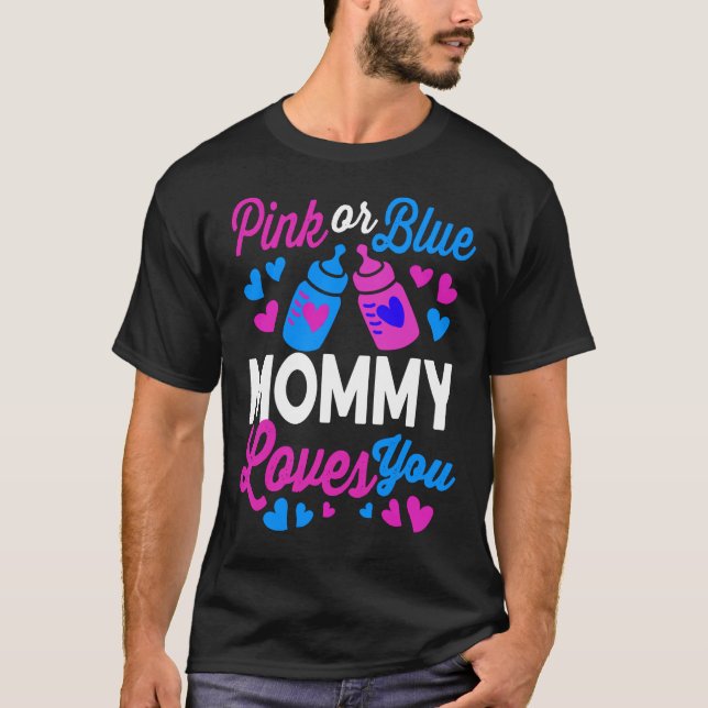 Camiseta MOMMY rosa o azul te ama | Baby Mom Gift (Anverso)