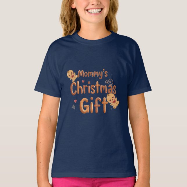 Camiseta Mommy’s Christmas Gift Baby Shirt | Cute Holiday  (Anverso)