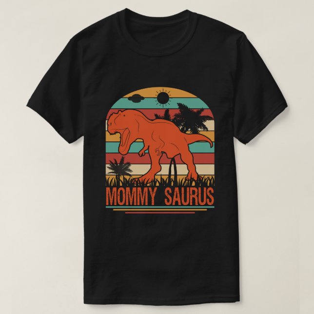 Camiseta MOMMY SAURUS Dinosaur Vintage (Diseño del anverso)