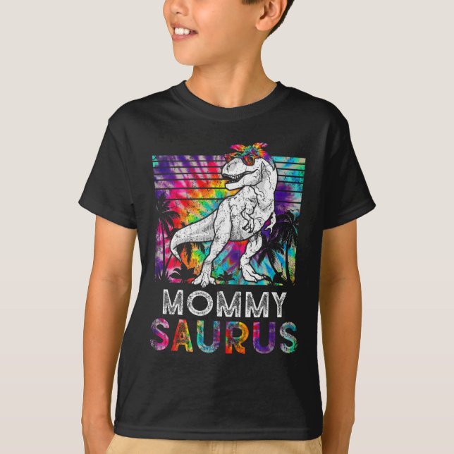 Camiseta Mommysaurus Dinosaur Mamá Saurus Familia Combinand (Anverso)