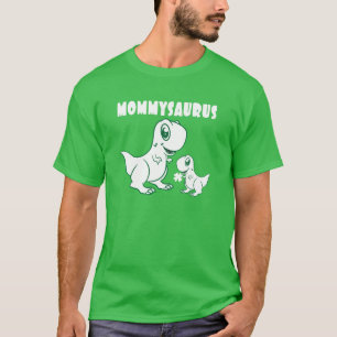 Camiseta Mommysaurus-St Patricks Day-Dinosaur-Shamrock T-Sh