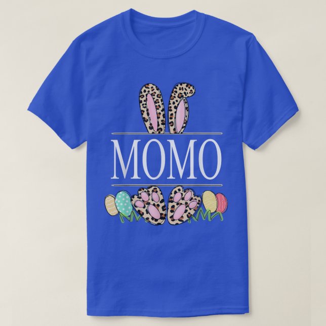 Camiseta momo Bunny Leopard Grandma Easter Day Rabbit Eggs  (Diseño del anverso)