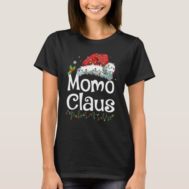 Camiseta Momo Claus Shirt Santa Hat Navidades Fami (Anverso)
