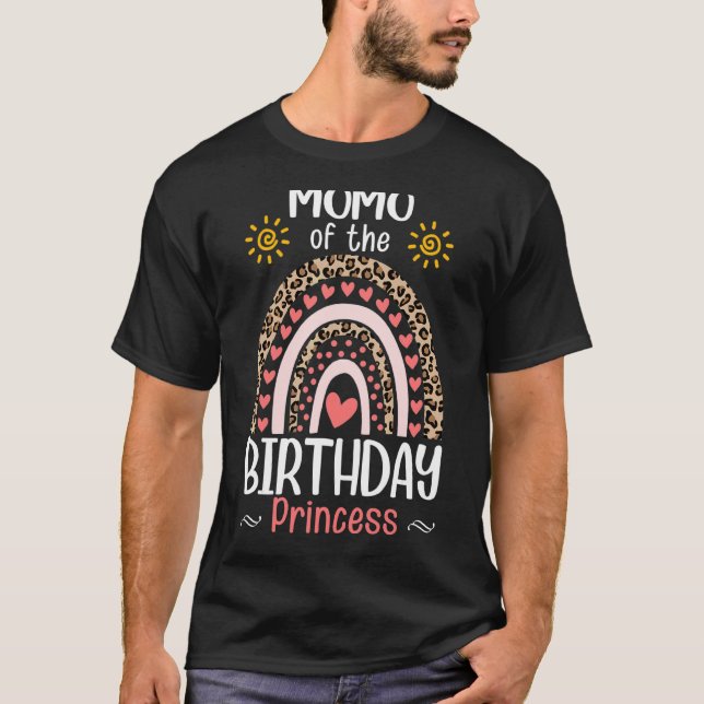 Camiseta Momo De Leopardo Arcoiris De La Madre Princesa De  (Anverso)