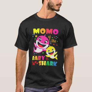 Camiseta Momo Del Padre Del Tiburón De Cumpleaños, Mamá Mat