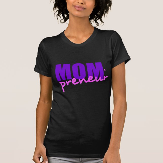 Camiseta Mompreneur con el guión del punto, dos colores (Anverso)