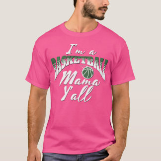 Camiseta Moms del Sur Baloncesto de Novedad Blanca Verde Os