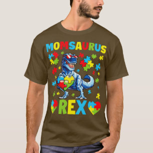 Camiseta Momsauro divertido Autismo Día de Conciencia Dinos