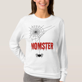 Camiseta Momster Dripping Blood Font and Spider