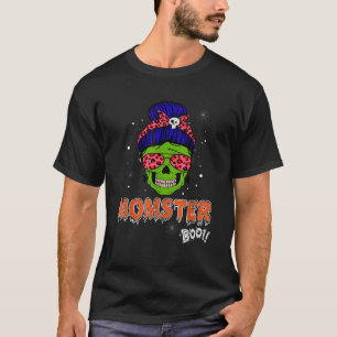 Camiseta Momster Funny Spooky Salty Skull Halloween Costume