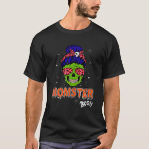 Camiseta Momster Funny Spooky Salty Skull Halloween Costume
