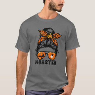 Camiseta Momster Halloween Para Mujeres Desordenada Bun Sku