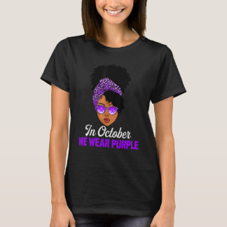 Camiseta Mon de violencia doméstica de mujeres negras morad