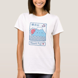 Camiseta Mon Fuji adorable amor, montaña sol y olas Japón