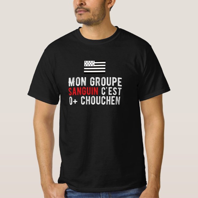 Camiseta Mon groupe sanguin c’est O+ Chouchen (Anverso)