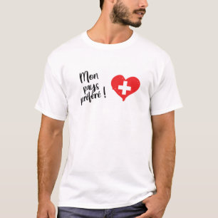 Camiseta Mon pays préféré Suisse