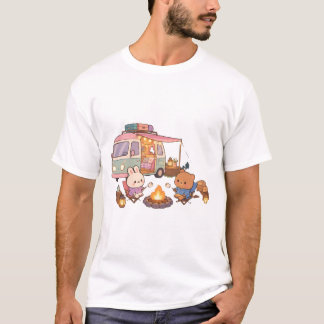 Camiseta Mona Camioneta Van Life Malvavisco Fuego de Campam
