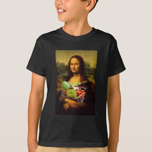 Camiseta Mona Lisa ama a las verduras (Anverso)