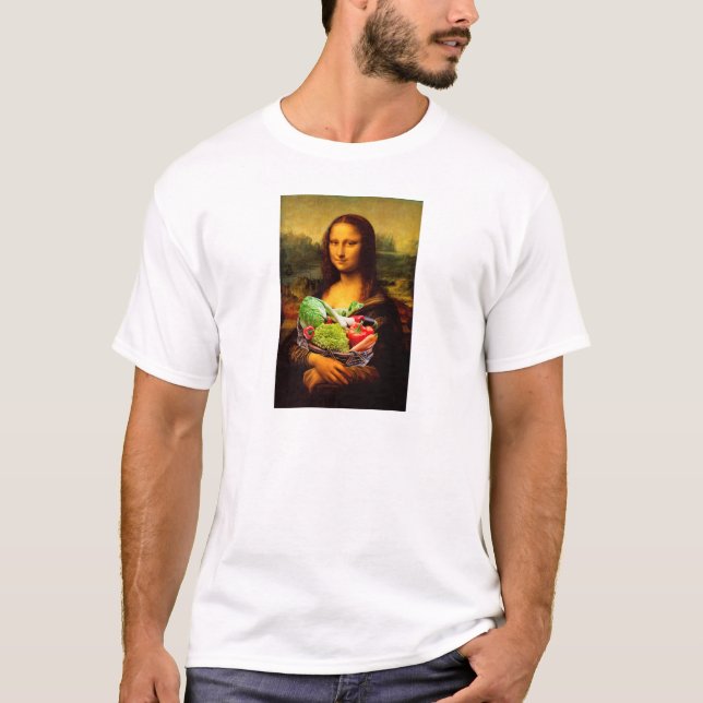 Camiseta Mona Lisa ama a las verduras (Anverso)
