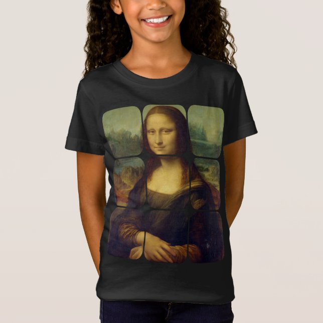 Camiseta Mona Lisa: Artista italiano de pintura (Anverso)