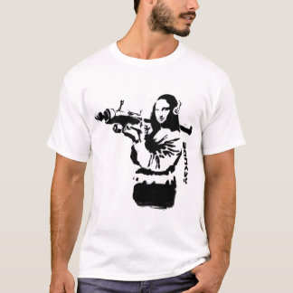 Camiseta Mona Lisa Bristol Banksy graciosa Larga Funda