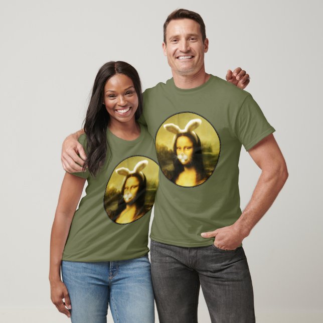 Camiseta Mona Lisa Bunny Ears Easter (Unisexo)