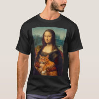 Mona Lisa + Cat T-Shirt T-Shirt