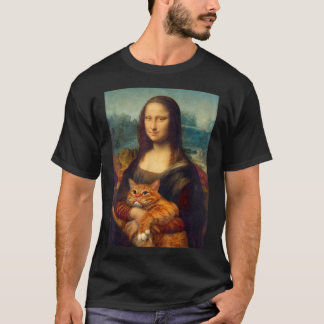 Camiseta Mona Lisa + Cat T-Shirt T-Shirt