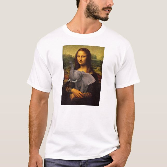 Camiseta Mona Lisa Con Elefante (Anverso)