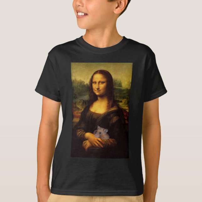 Camiseta Mona Lisa Con Hámster (Anverso)