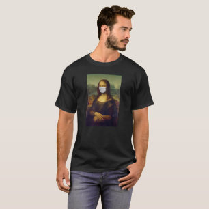 Camiseta Mona lisa con máscara quirúrgica leonardo da Vinci