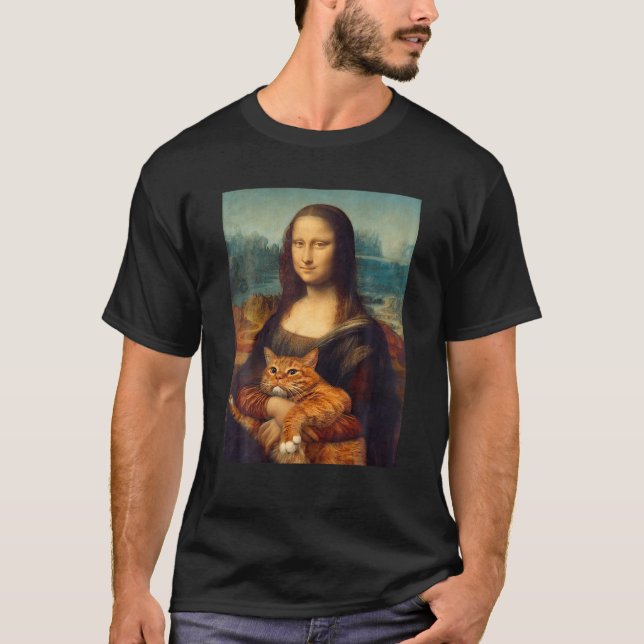 Camiseta Mona Lisa Con Pintura De Arte Graciosa (Anverso)
