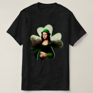 Camiseta Mona Lisa Día de San Patricio Trébol