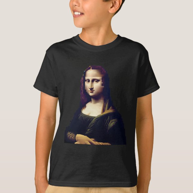 Camiseta Mona Lisa Digital Renaissance Remix Stic (Anverso)