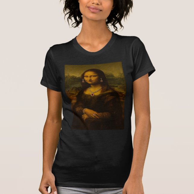 Camiseta Mona Lisa en Zafiro Rosa (Anverso)