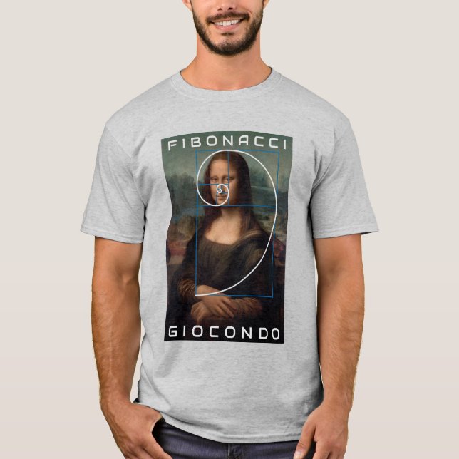 Camiseta Mona Lisa Fibonacci Relación de oro espiral Person (Anverso)