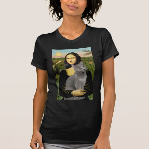 Camiseta Mona Lisa - Gato azul ruso
