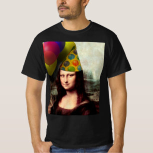 Camiseta Mona Lisa Gorra Fiesta de cumpleaños feliz