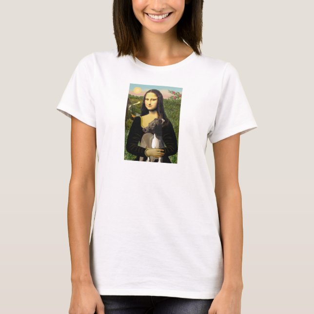 Camiseta Mona Lisa - Greyhound italiano (Anverso)