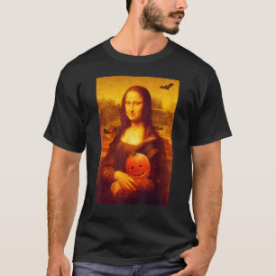 Camiseta Mona Lisa Halloween Calabaza Pop Art Gioconda para