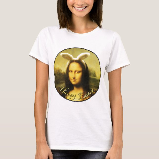 Camiseta Mona Lisa, la conejita de Pascua (Anverso)