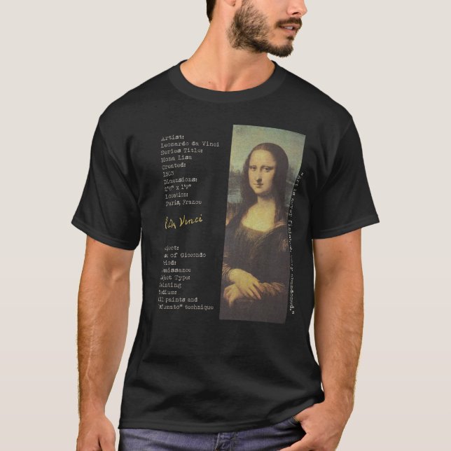 Camiseta Mona Lisa Leonardo Da Vinci (Anverso)