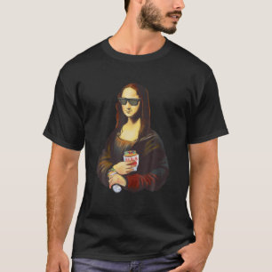 Camiseta Mona Lisa Leonardo Da Vinci Sunglass Kebab Art Pai