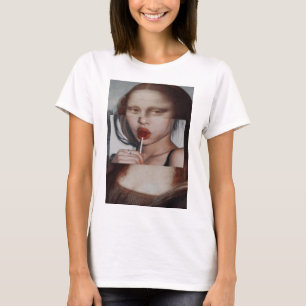 Camiseta Mona Lisa Lollipop coloreada