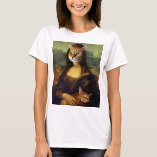 Camiseta Mona Lisa Naranja Cat