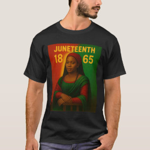 Camiseta Mona Lisa Negra Gráfica Afro Americana Junio