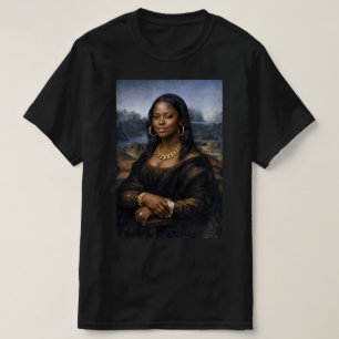 Camiseta Mona Lisa Negra Historia Negra Estadounidense Mon
